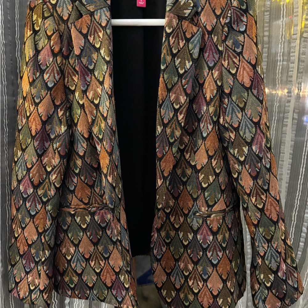 Multicolor Patterned Women's Jacket - image 5
